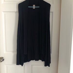 Navy Blue Lightweight Sleeveless Sweater Wrap